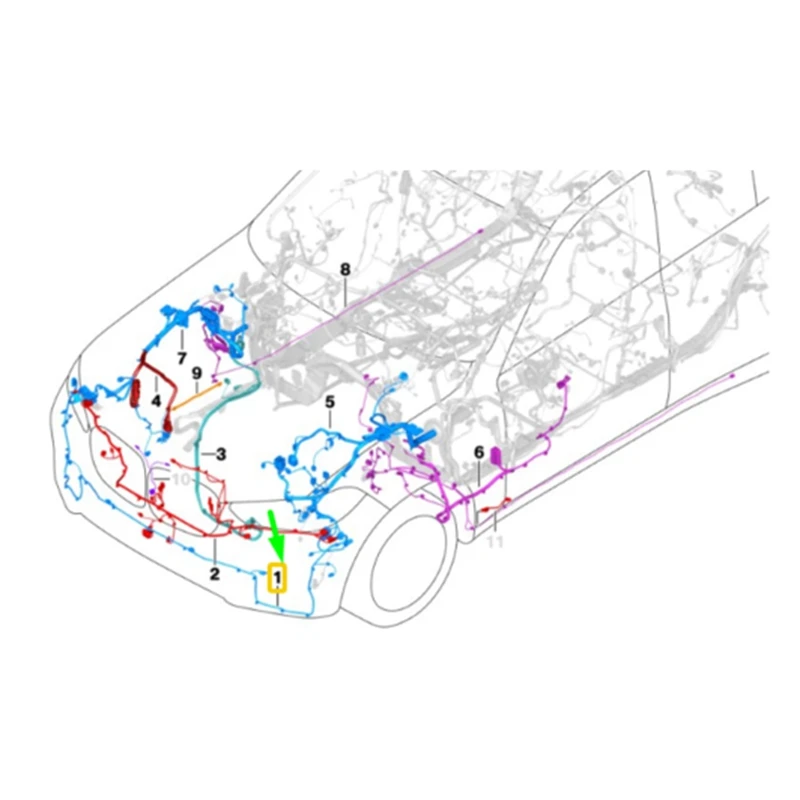 

Автомобильный комплект проводов для переднего бампера 61128712283 25DX 30DX 40IX 45EX радар PDC помощь при парковке проводка черный для BMW X5 G05 2018-2022