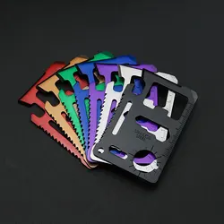 Multifunctional Outdoor Emergency Survival Card Army Knife Military Card Camping Portable Tool Edc Wallet Card