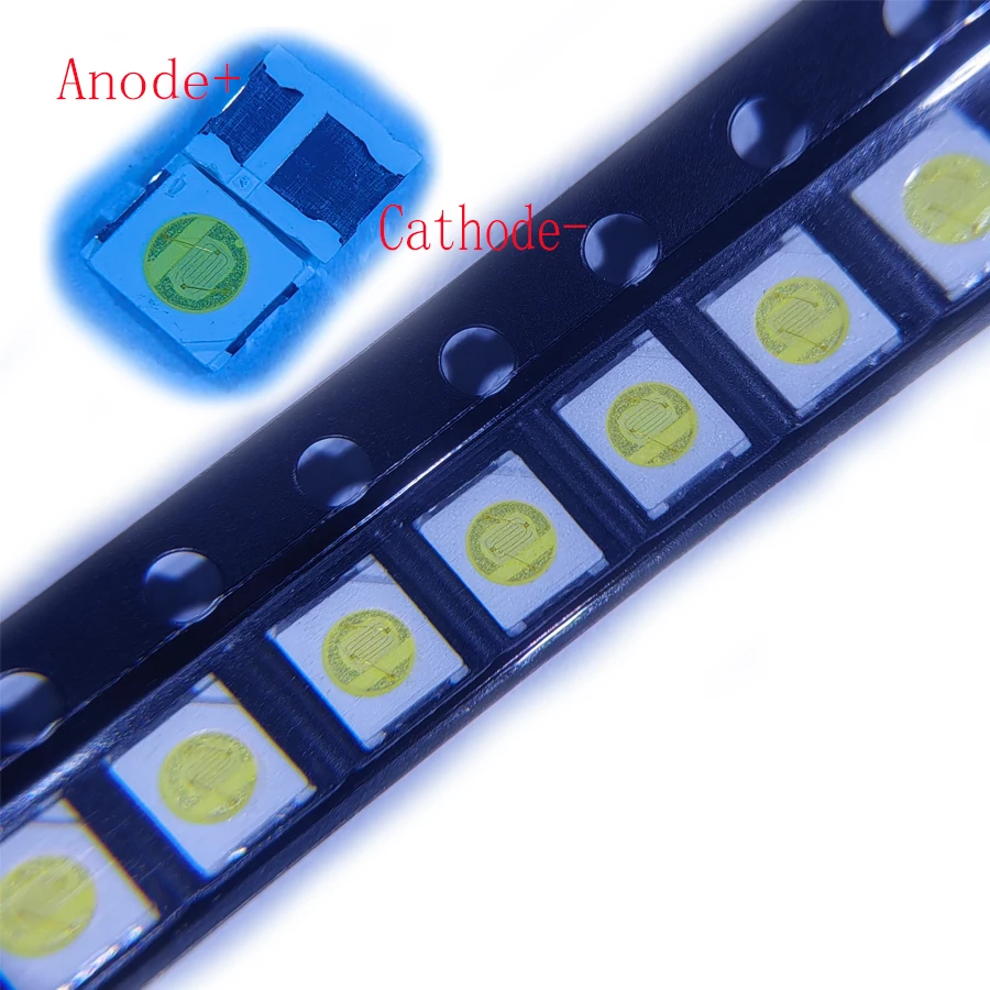100 개/몫 SMD LED 3528 2835 3V 1.5W TV/LCD 백라이트에 대 한 멋진 흰색 높은 전력 3.5*2.8*0.8mm