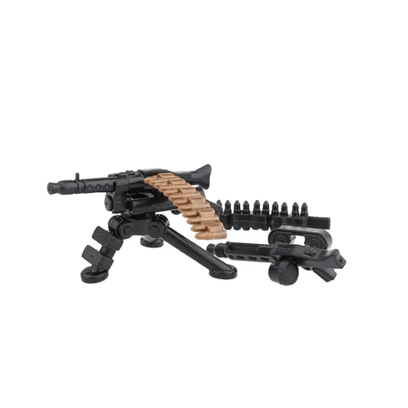 WWII Military Weapons Building Blocks Set with Soldier Figure and Heavy Artillery Accessories