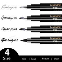 4Pcs/Set Calligraphy Pen Hand Lettering Art Pens Brush Ink Lettering Pens Markers for Writing Drawing Black Ink Pens Art Marker 1