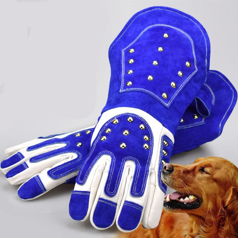 

Dog Anti-bite Protection Gloves Cat Scratch Snake Bite Pet Bite Gloves Leather Thickening Training Dog Animal Anti-biting Gloves