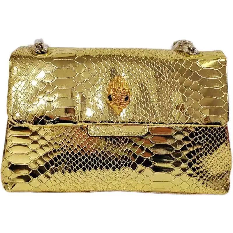 2024 New Snakeskin Pattern British Kurt Geiger Rainbow Eagle Head Bag Women's Shoulder Bag Crossbody Bag Fashion Handbag Wallet
