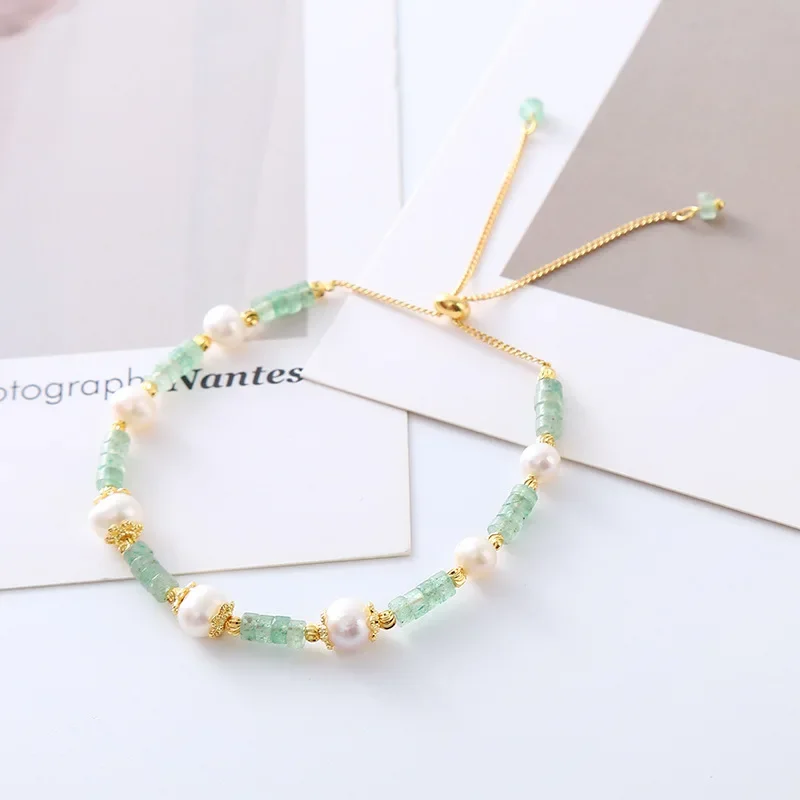 

Multicolor Natural Stone Bead Bracelet for Unique Style New Arrival Fashionable Hand Accessories Exquisite Geometric Jewelry