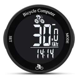 Waterproof Wireless Bike Computer with Multi-Functional LCD Screen and Speedometer (Black background)