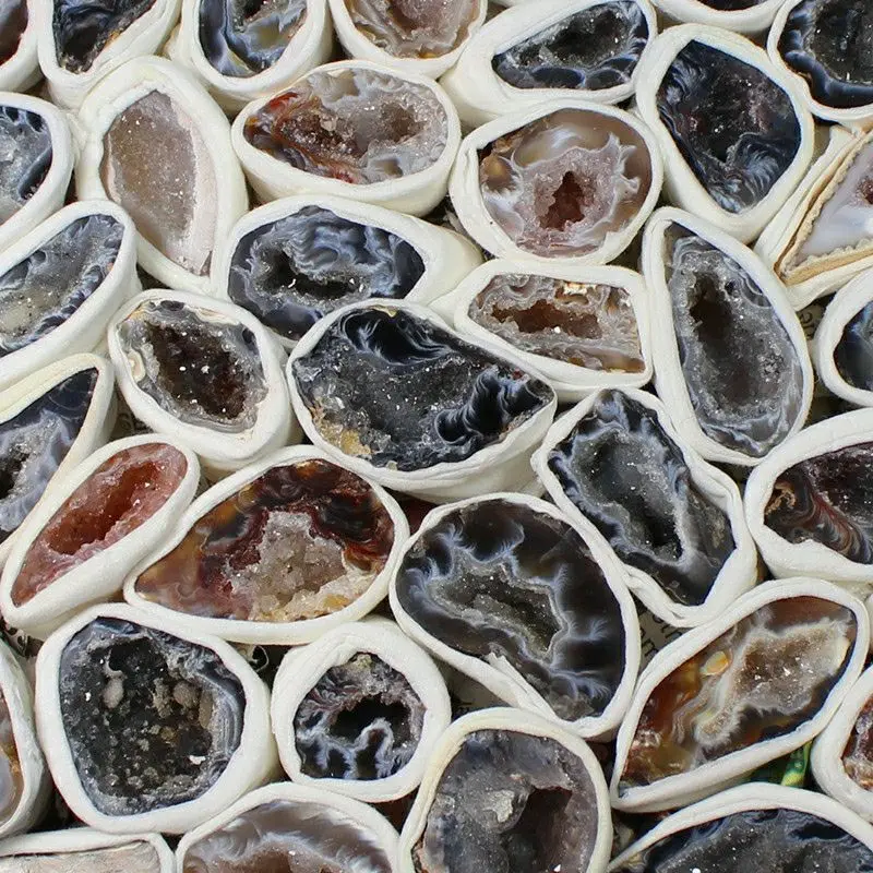fashion  No Hole Agates Different size Crystal geode Raw Rock Mineral Energy Natural Quartz Reiki Healing Decoration Crafts 5