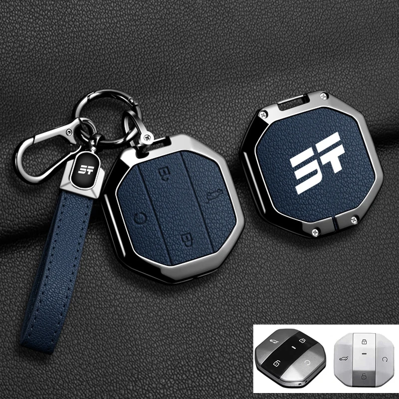Auto Smart Zink-legierung Leder Schlüssel Fall Abdeckung Halter Für Chery Jetour Traveler 2025, Jetour T2 T1 Auto Schlüssel Schutzhülle