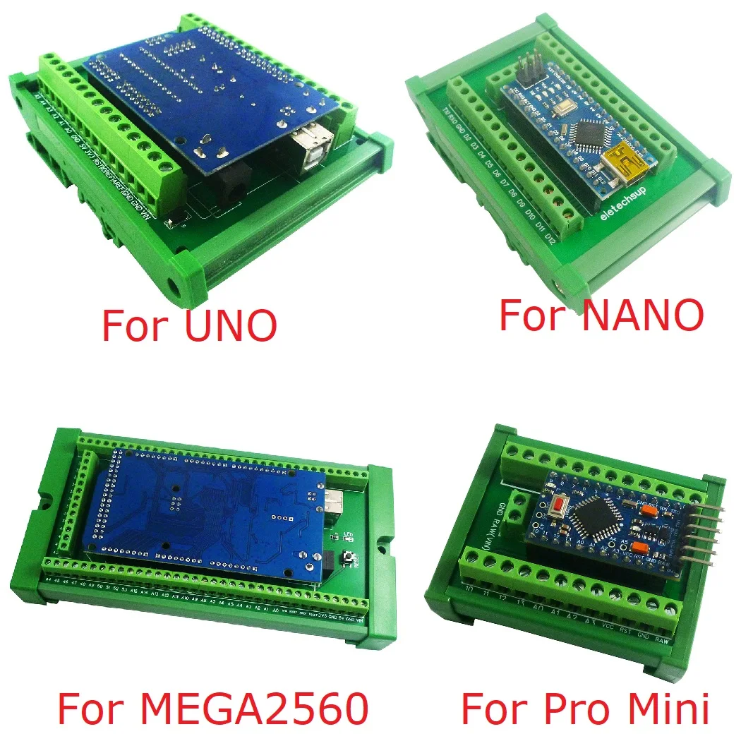 din rail mount 3.96mm terminal block adapter module for arduino uno ...