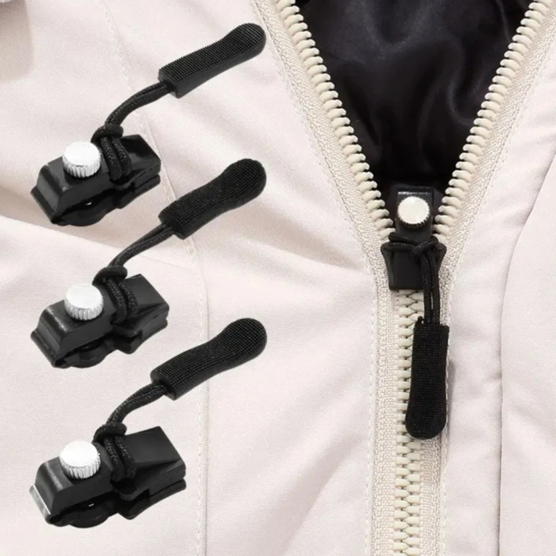 Zippers Repair Kits Removable Zippers Replacement Set Zips Repair Set 3 Size Pullers For Jeans Suitcase 3 Pcs