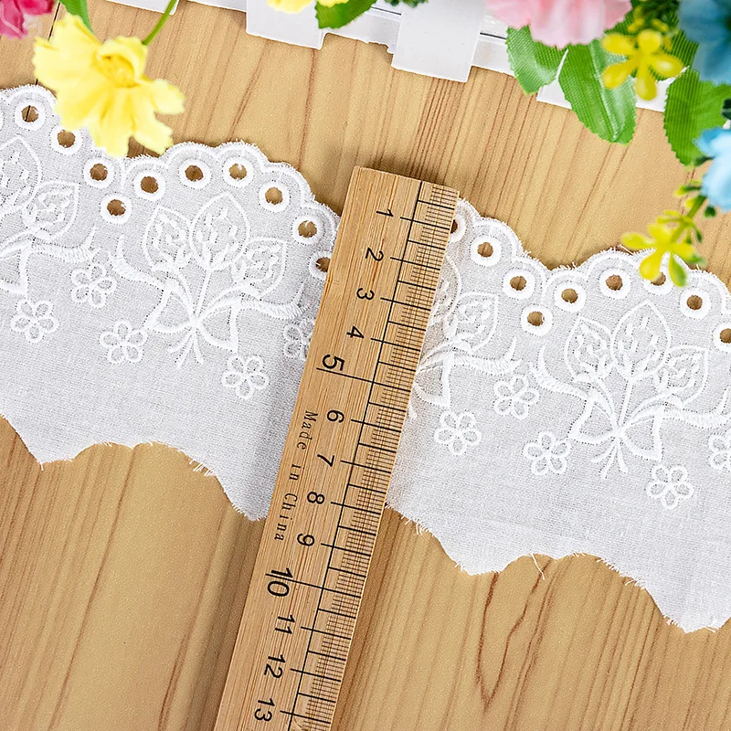 7.5CM Cotton Embroidery Butterfly Strawberry Lace Trim DIY Lolita Skirt Curtain