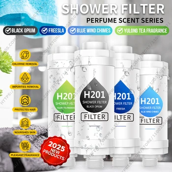 Nuovo filtro per soffione doccia profumato con profumo, addolcitore d'acqua, morbido ed migliorano la rimozione del cloro con fragranza per capelli/pelle, accessori per il bagno 1