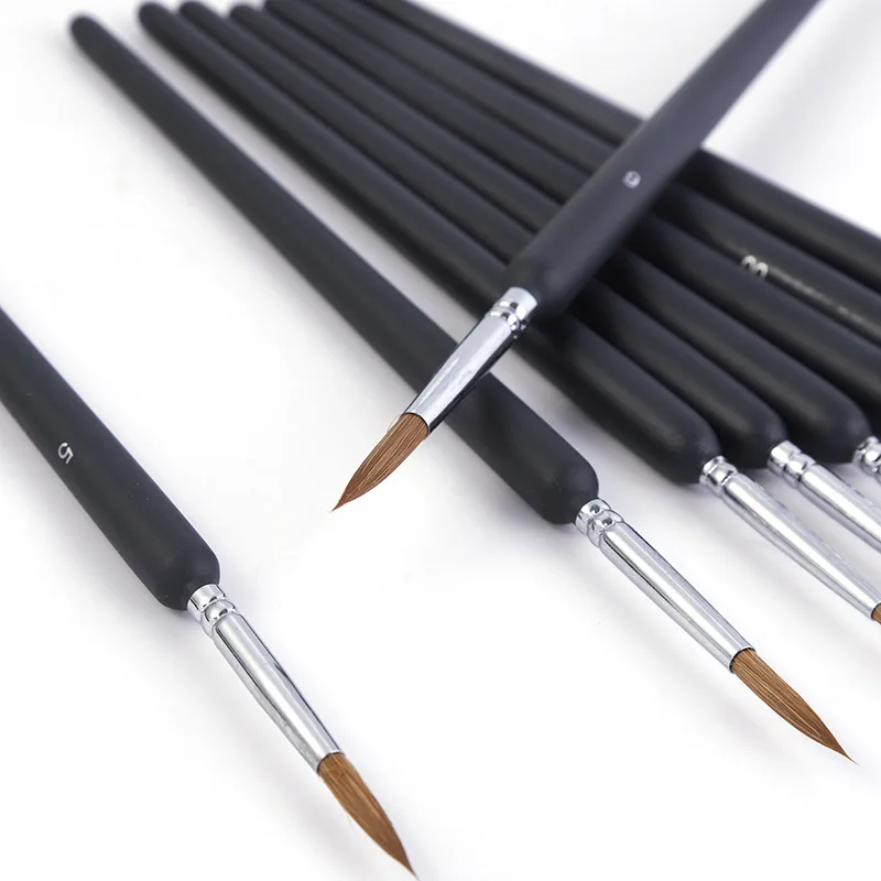 Miniature Paint Brush Set Professional Brush Acrylic Painting Thin Hook Line Pen for Oil, Watercolor Art Supplies Hand Painted 4