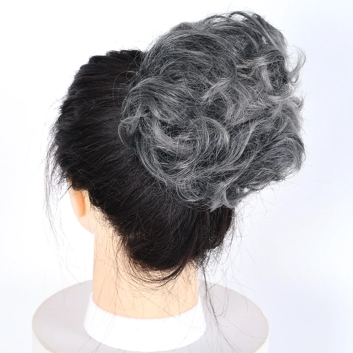 Bun Hairpieces Jeedou Synthetic Messy Hair Bun Chignon Donut Pad Elastic Hair Rope Rubber Band Hairpiece bun hairpieces