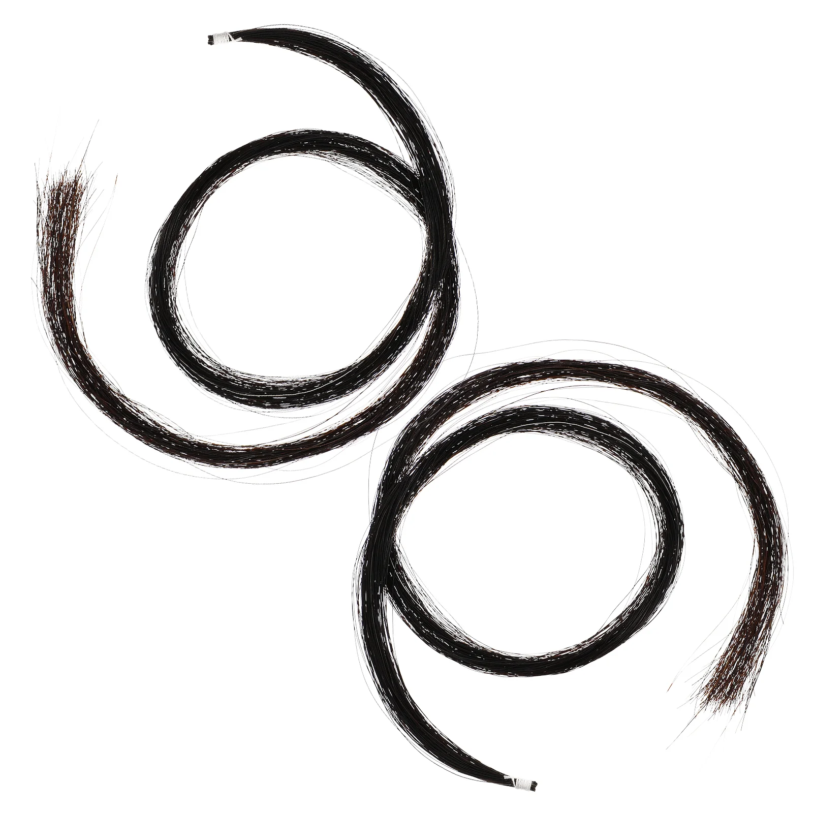 

2 Hanks Horse Tail Violin Bow Hair Replacement Violin Accessory for String Parts
