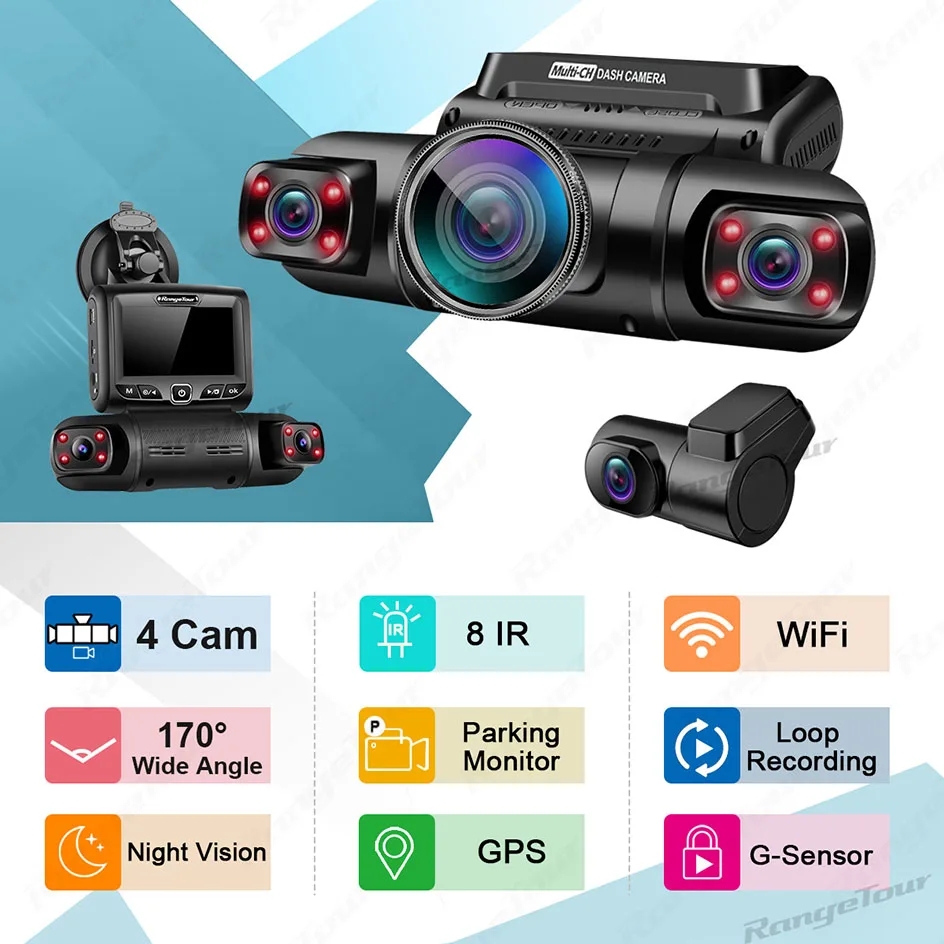 Mutoy Full HD Dashcam,HD 1080P Dashcam, Dashcam (Vorne und Hinten