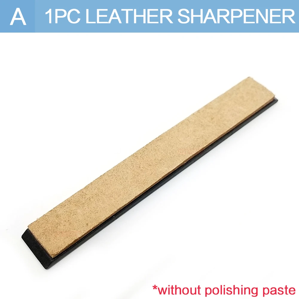 Premium Knife Sharpener & Leather Honing Strop with Polishing Compound