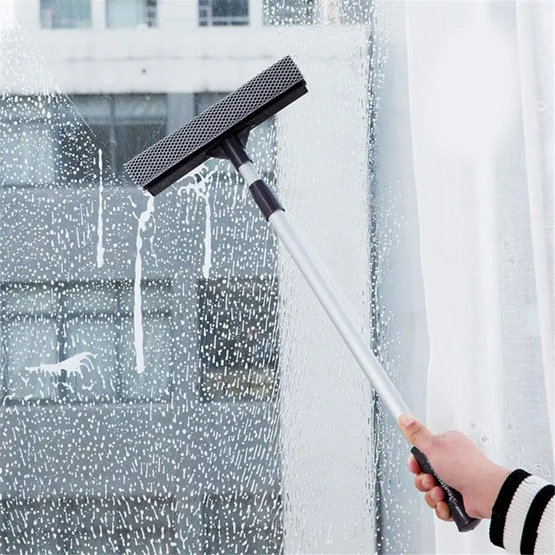 Retractable Double-Sided Glass Wiper Extendable Sponge Wiper with