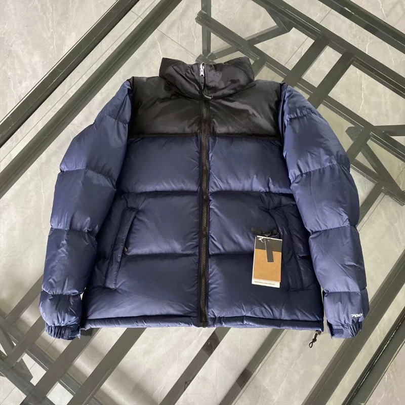 High quality 1996 down Jacket Embroidered 700 Puffy hooded Winter men's and women outdoor trend color match windproof warm coat