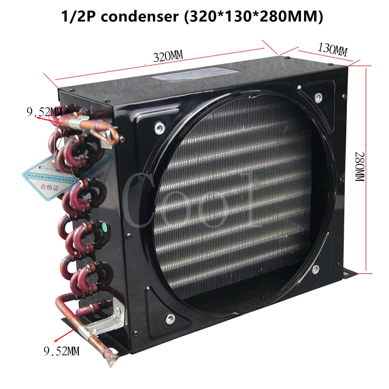 Keweili 1/2 Hp Aircooled Fish Tank Unit Condenser Radiator Heat