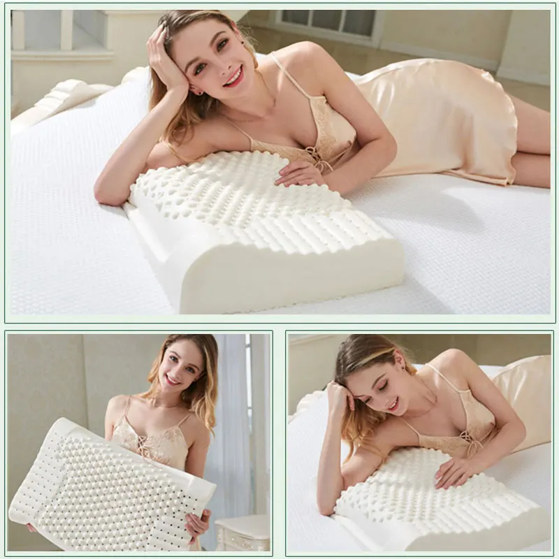 

Massage Latex Orthopedic Pillows Pure Natural Remedial Sleep Pillow Protect Vertebrae Health Care Bedding Cervical Decor LSL40YH