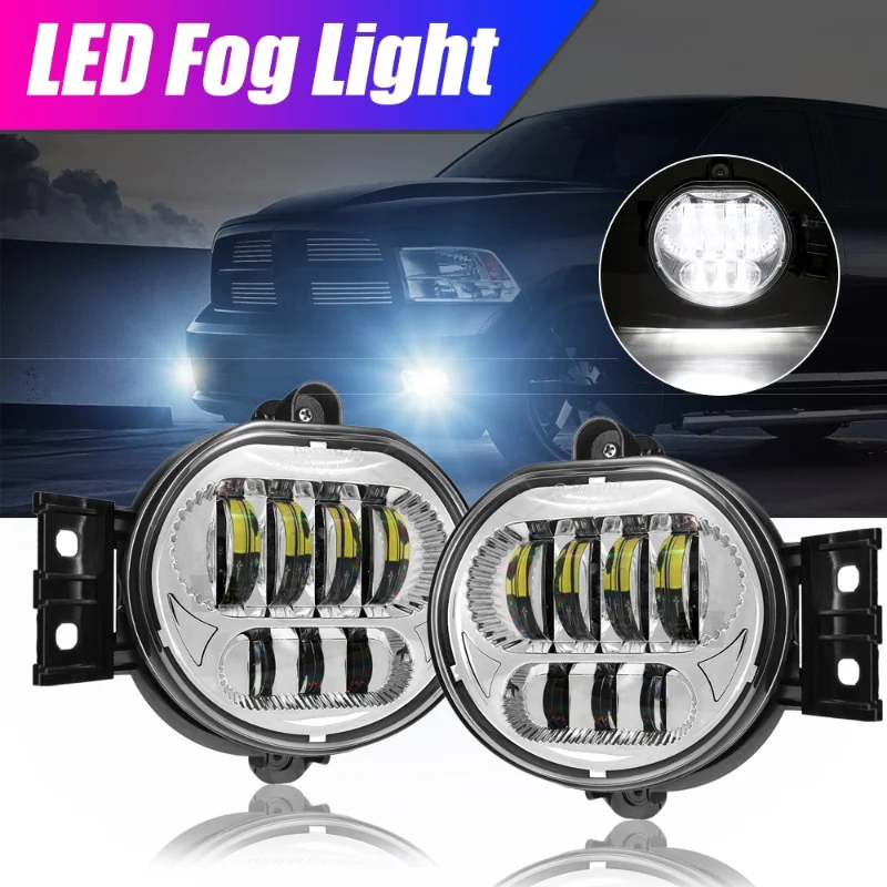 

2pcs Front Bumper Driving Fog Lights for Dodge Ram 1500 2002-2008/Dodge Ram 2500 3500 2004-2006