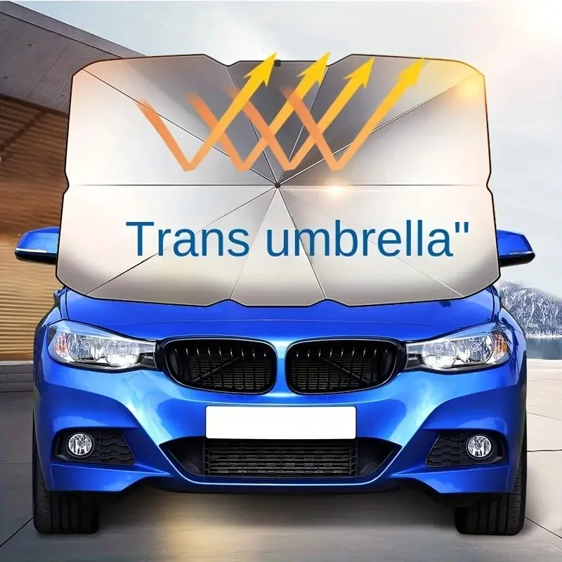 Summer Car Sunshade Umbrella, Car Interior Sunshade, Front Windshield Sunshade, Summer Interior Cooling