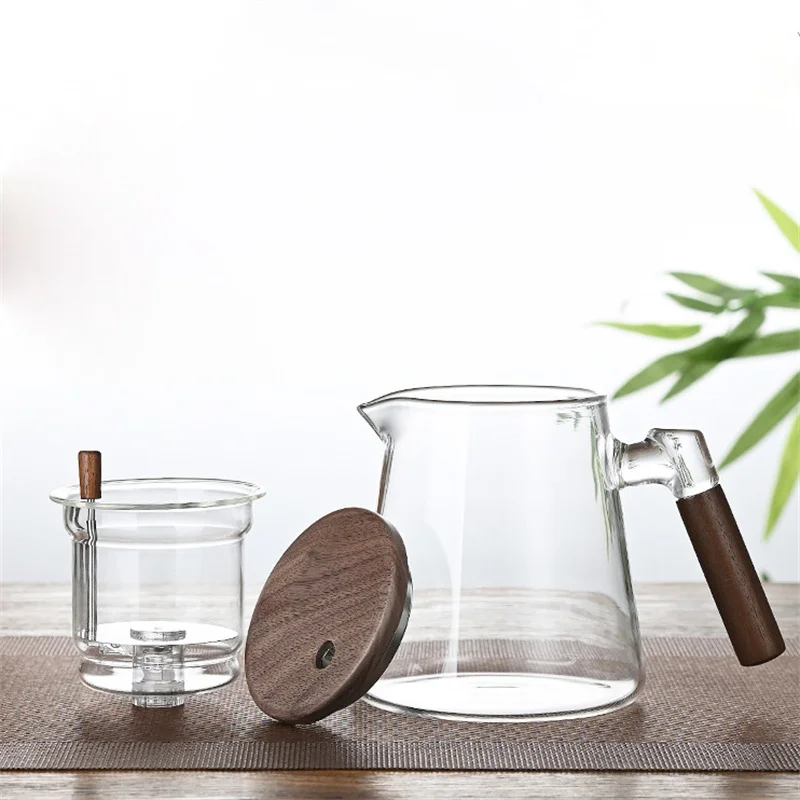 TONYSA Théière avec séparation d'eau, bouilloire de brassage en verre
