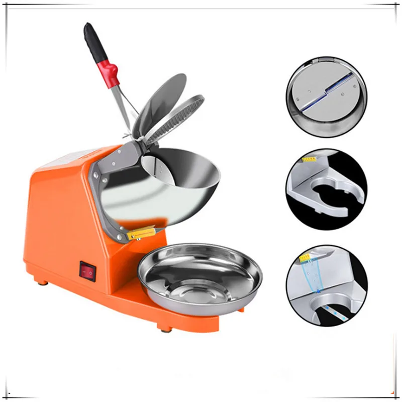 Ice Crusher Commercial stall home small ice machine automatic milk tea shop smoothie machine continuous ice Ice breaker