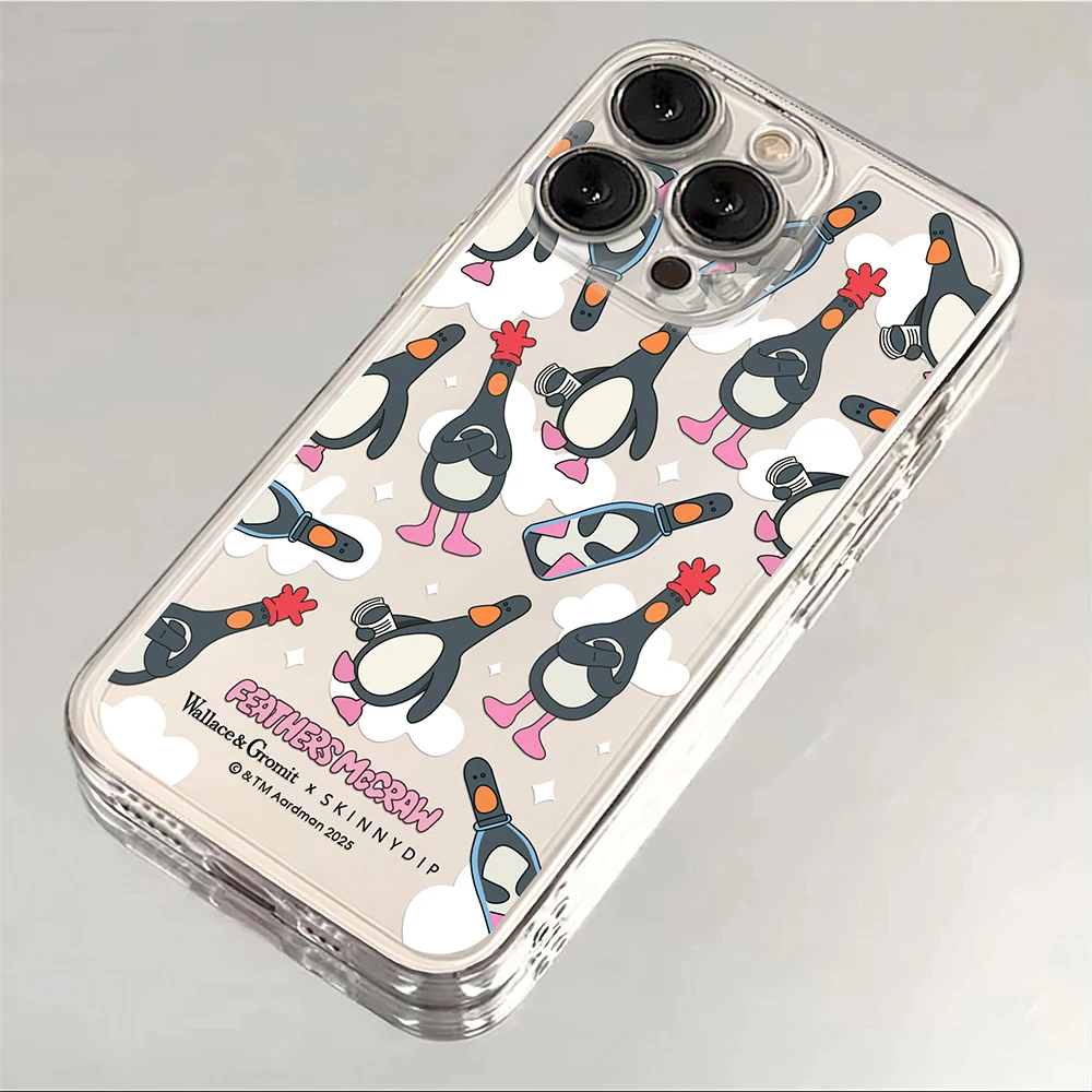 Charming Cartoon Duo Clear Soft TPU Phone Case