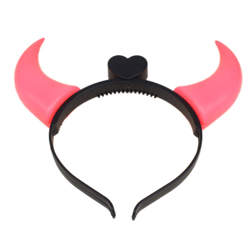 Halloween Led Funny Glow Devil Horn Light Up Headband Hair Hoops Flashing Children Adults Halloween & Christmas Party Decor