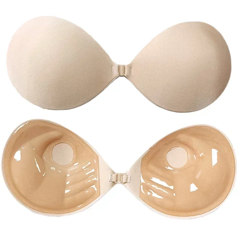 Push Up Sticky Bra for Women A-C Cup -  Adhesive Silicone Pads, Invisible Lift Gathered Enhancement Self-Adhesive Breast Pad