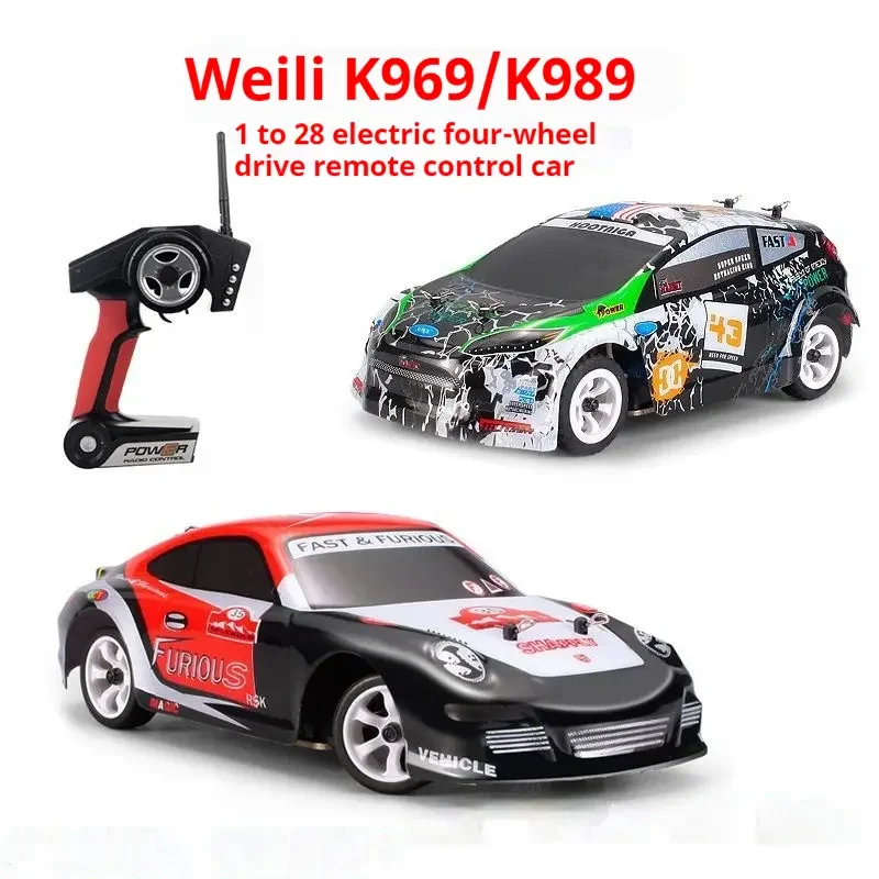 WLtoys K969 1:28 4WD 2.4G Mini High Speed RC Racing Car Off-Road Remote Control Drift Toys Alloy Vehicle for Children Kids Gifts 4