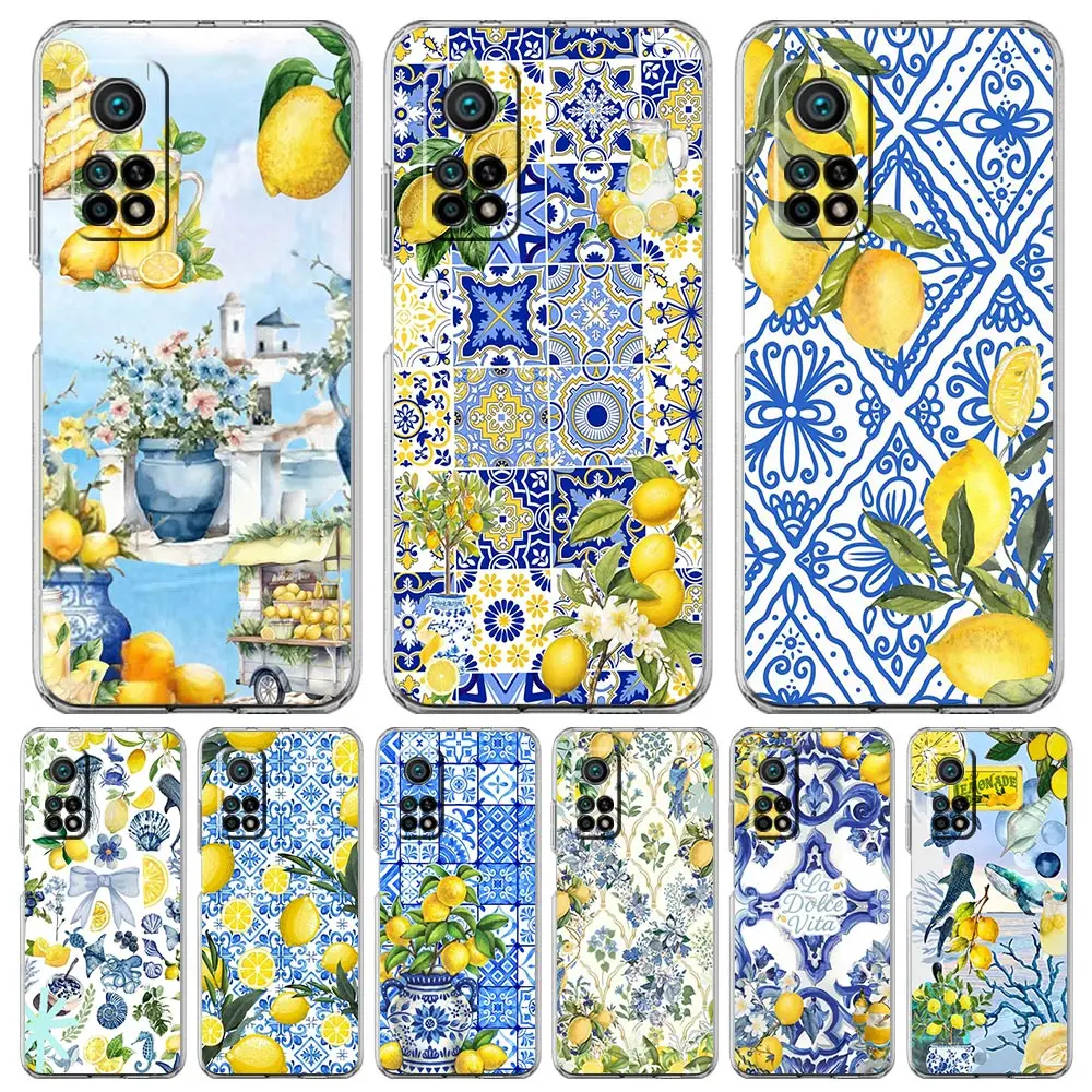 Clear TPU Phone Case with Ocean, Wine Glass, and Lemon Design