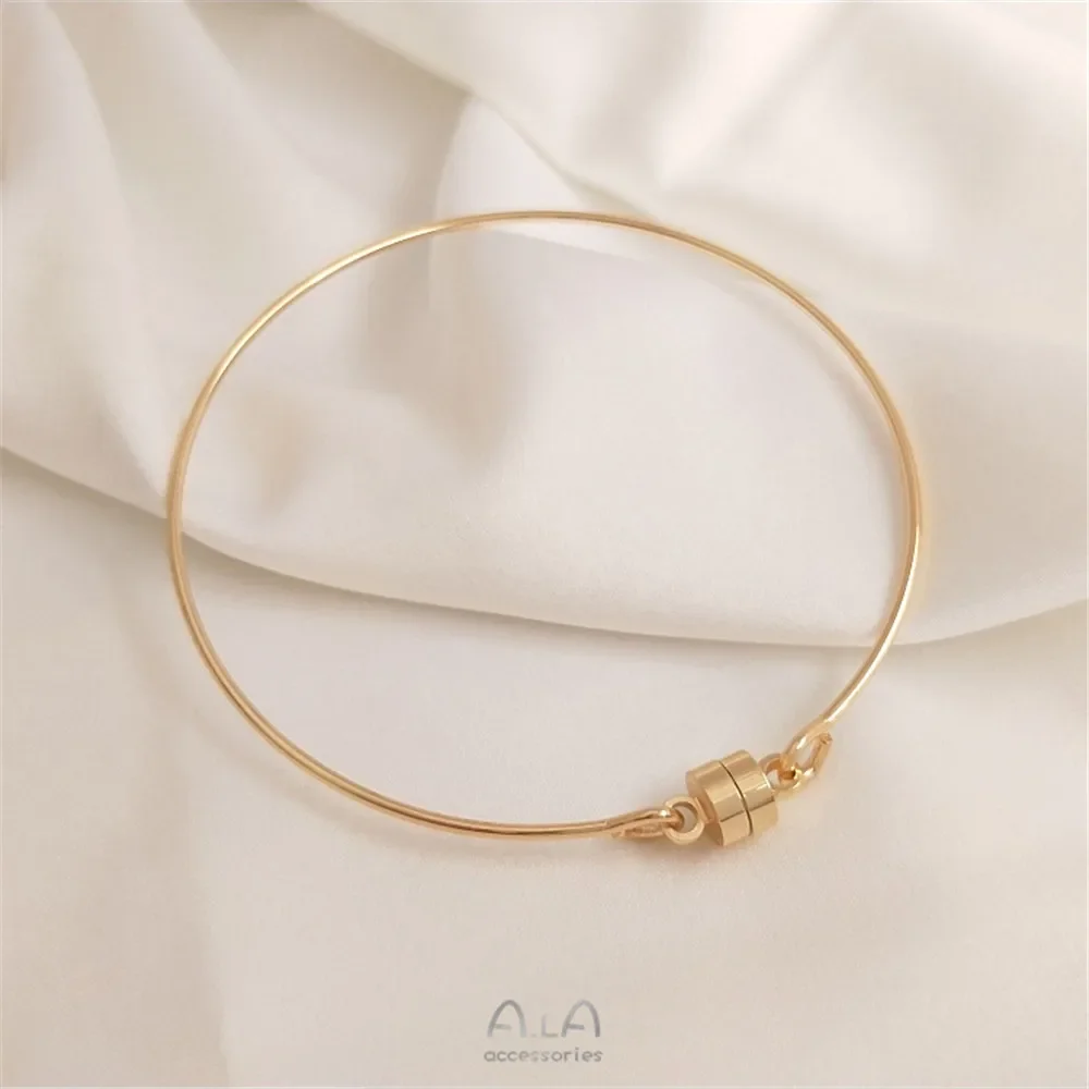 

Magnet clasp circular bracelet 14K Gold Filled clasp bracelet simple fashion diy plated gold material