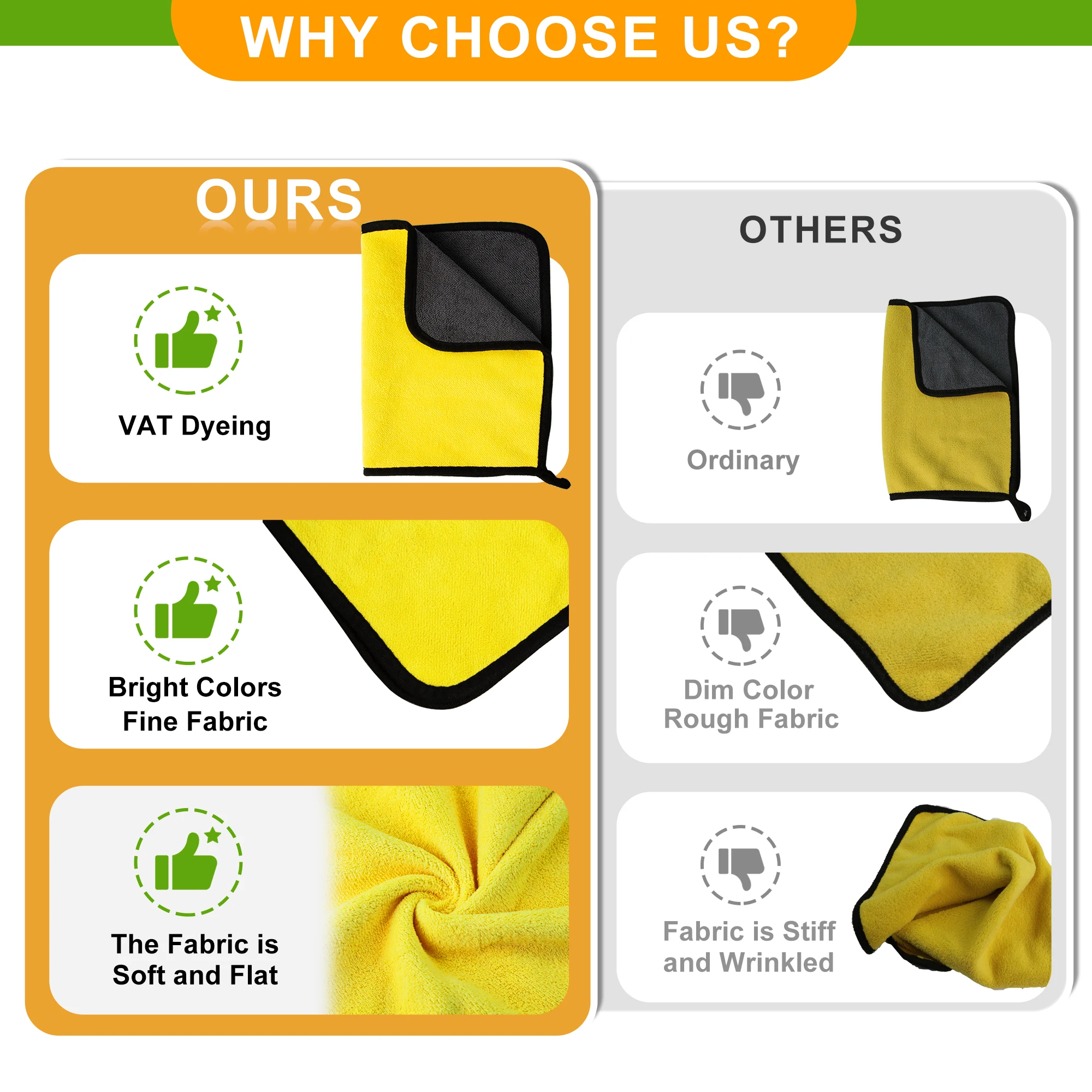 10/5PCS VAT Dyeing Car Wash Microfiber Towel Cleaning Drying Cloth Drying Towel Car Care Detailing Car Wash Towel Supplies 2