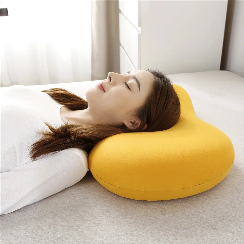 Memory Foam Pillow Slow Rebound Soft Cat Belly Pillow for Side Back Stomach Sleeper Bean Shaped Cervical Pillows Neck Protection