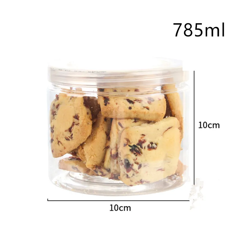 thumbnail image 1 of Caja de embalaje redonda roja de red de 10 piezas, tarro sellado para galletas, tazas de postre, pasteles, bocadillos, caja de almacenamiento de dulces con tapa, 1 of 5