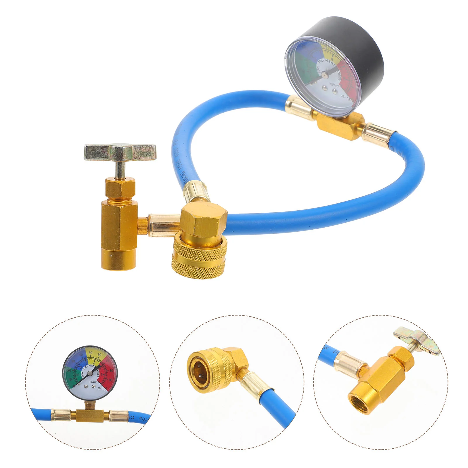 

R134A Air Conditioning Refrigerant Charging Hose with Gauge for Car R134A Automobile Air Conditioning Automotive R404a