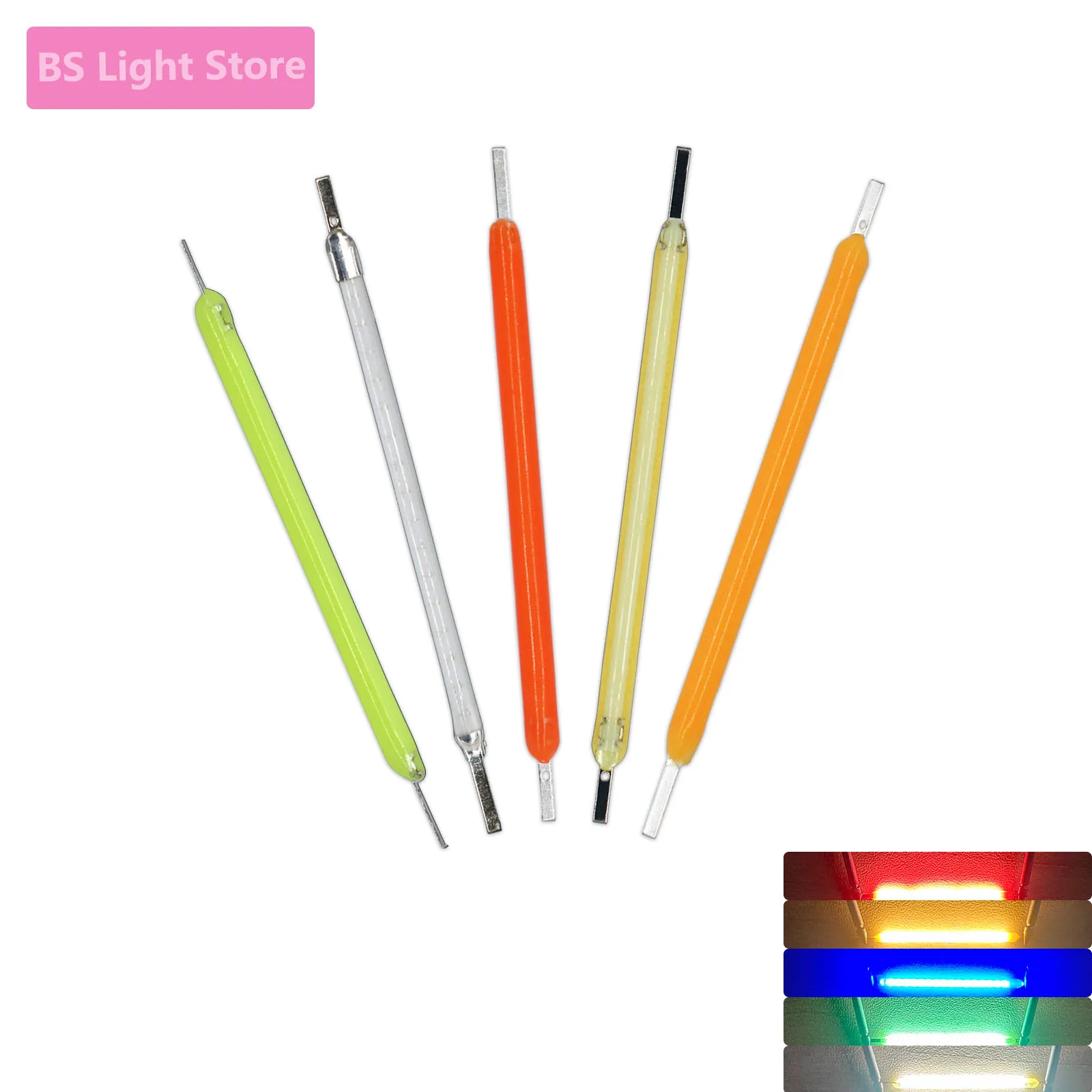 300 Pz 3V Led Cob Led Filamento Lampada Parti 38Mm Lampadina Edison Accessori Per L'Illuminazione A Incandescenza Diodo Per Le Vacanze Decorativo Bian