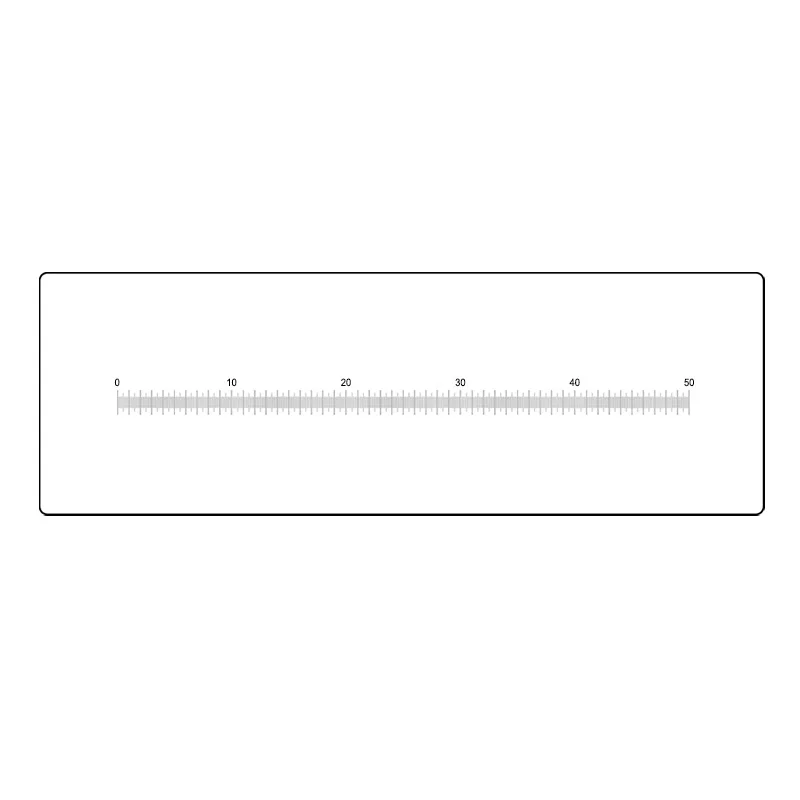 Transparent Film PET Gauge Point Measuring Ruler 76x26x0.1mm Microscope Micrometer Professional Linear Calibration Ruler