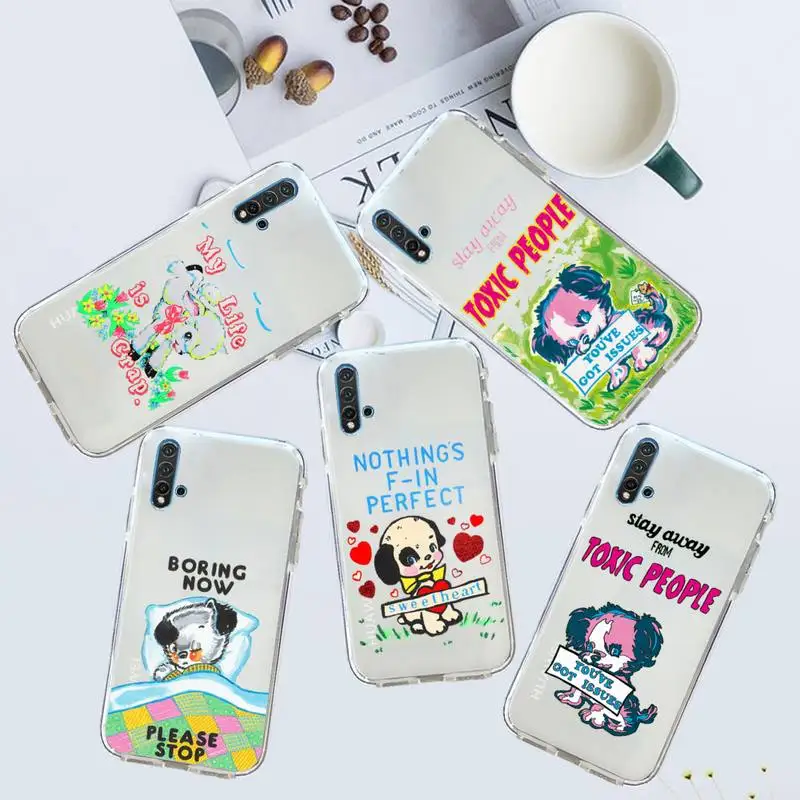 Regali Sheep Art Dog My Life Is Crap Phone Case Per Huawei Honor P Mate Y 30 40 20 50 8 70 10 9 A I X C Pro Lite Prime Smart