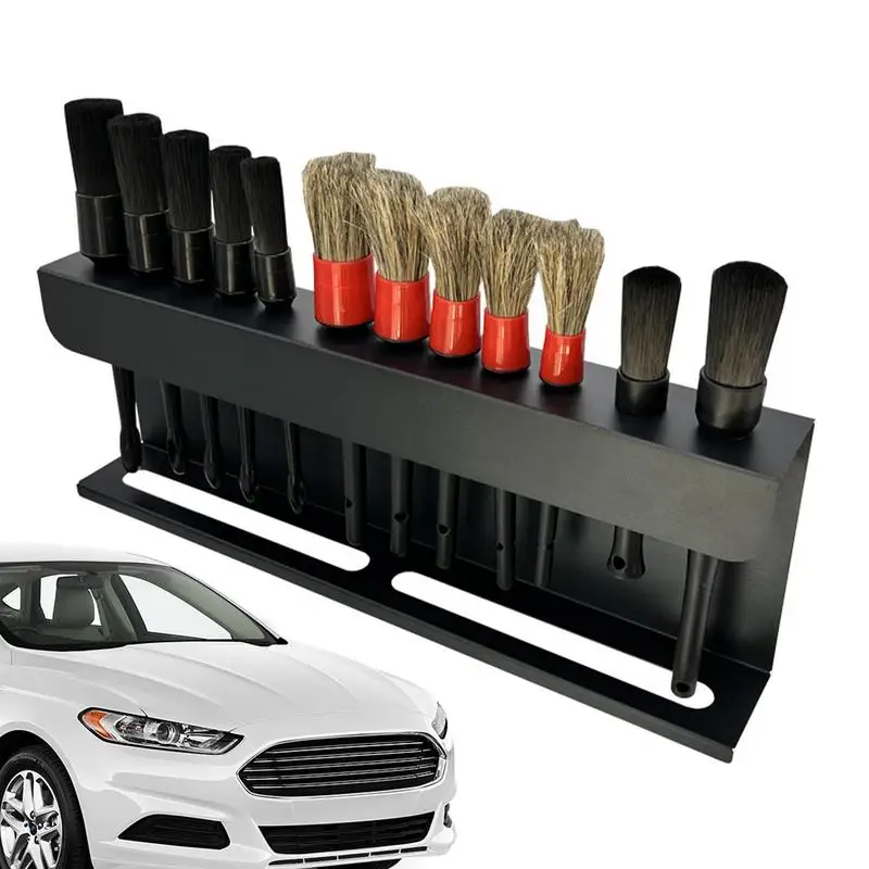 

Car Detailing Brush Rack No Drilling Multi-Functional Brush Rack Automobiles Washing Equipment For Garden Car Wash Shop Living