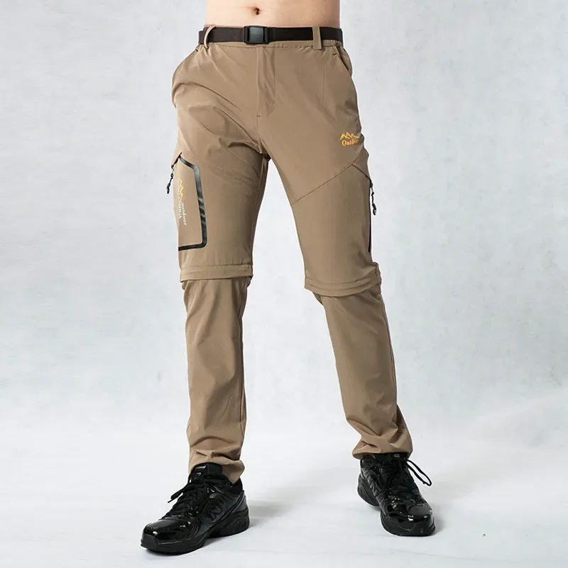 

Men's Summer Removable Hiking Pants Outdoor Camping Trekking Fishing Trousers Breathable Quick Dry Thin Pants Sports Shorts 6XL