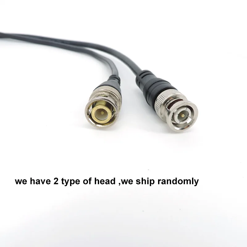 Cable Connector BNC Male to Male female Adapter dual head Cable video Connector extension Pigtail Wire For CCTV Camera Accessories 0.5m-3meters