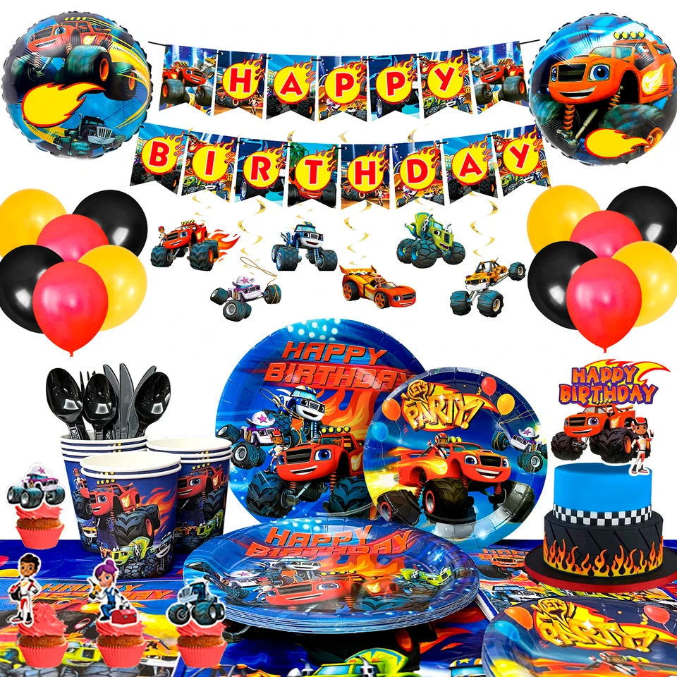 Blaze Monster Truck Birthday Party Decorations Set