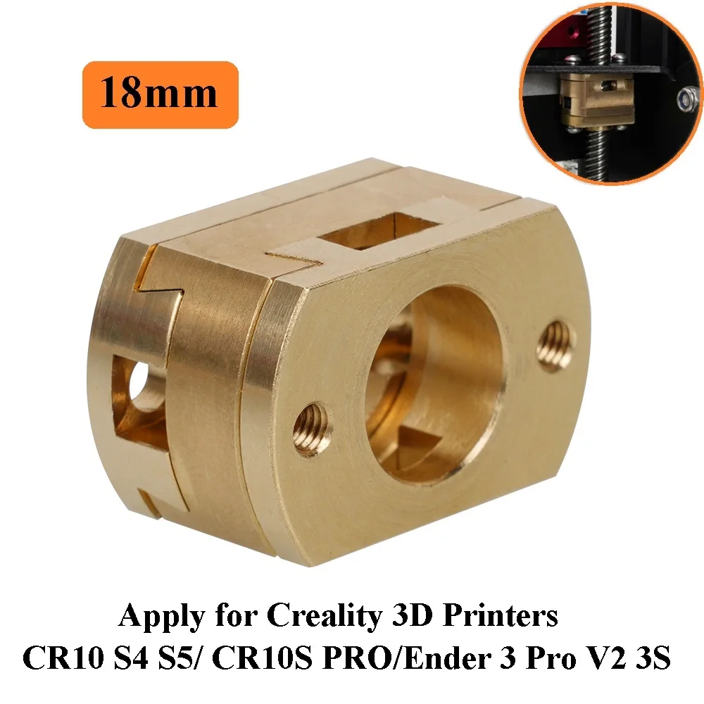 OLDHAM Coupling 18mm Coupler for Creality 3D Printers CR10 S4 S5 CR10S PRO Ender3 Pro V2 3S Z-axis 16mm Coupling for T8 screw