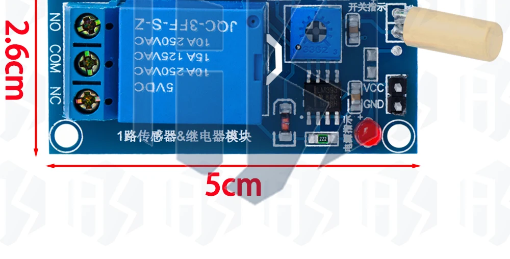 1~5PCS 5V 12V 1-Kanal-Ausgang Neigungswinkelsensor-Relaismodul Golden SW520D Kugelschalter-Neigungssensormodul für Arduino – Detail 25