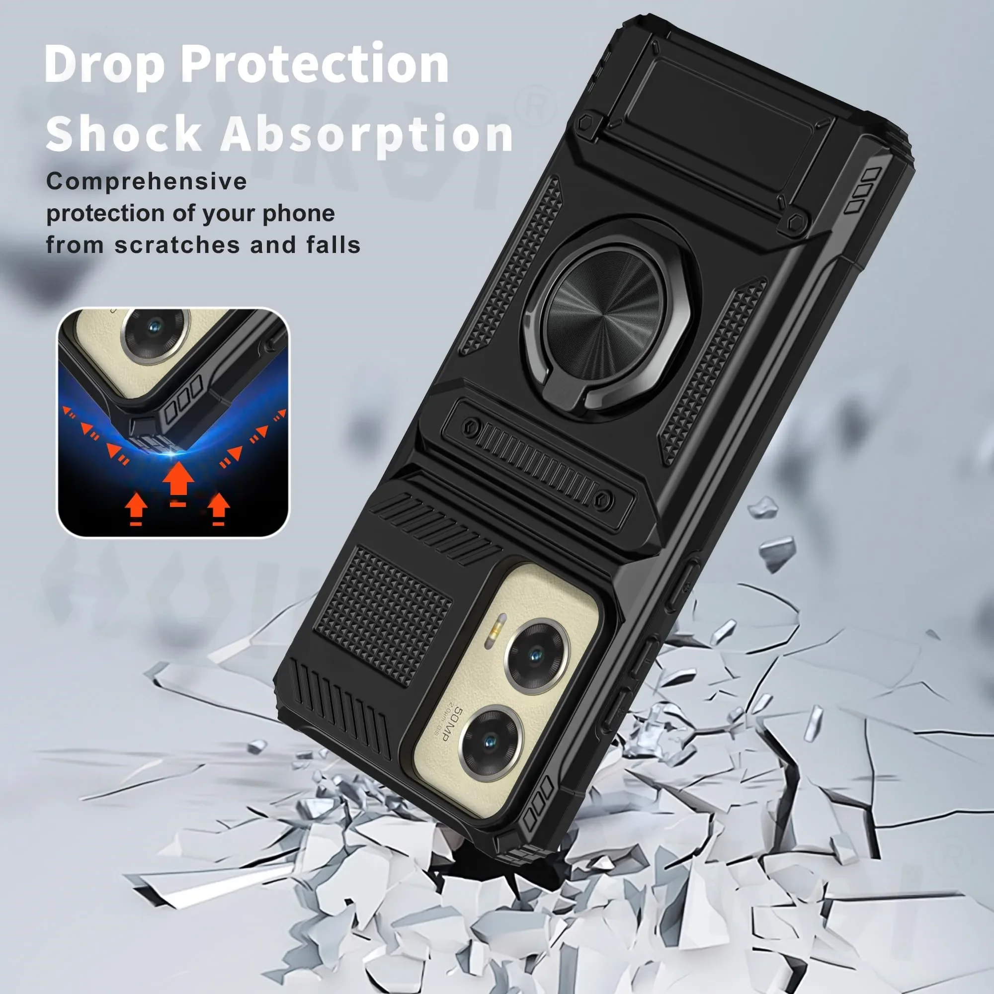 Versatile Wallet Case with Rotating Kickstand and Card Holder