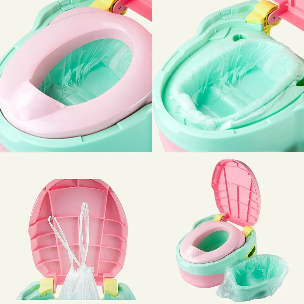 Child Toilet 100pcs Potty Liners Disposable Travel Chair Liner with Drawstring Universal Training Toilet Seat Potty Bags Cleaning Bag for Kid