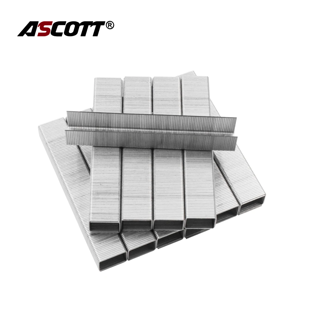 1000pcs Staples for 8016 Framing Tacker Air Stapler Gun 8016 Staple Pin 8-16mm 12.8mm crown Uphostery Staple Pins 4